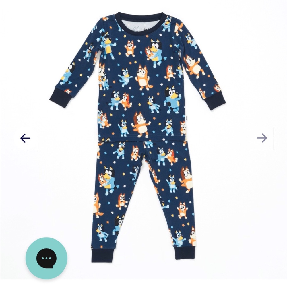 Little Sleepies Dance Mode Bluey Two-Piece Long Sleeve Pajama Set NEW